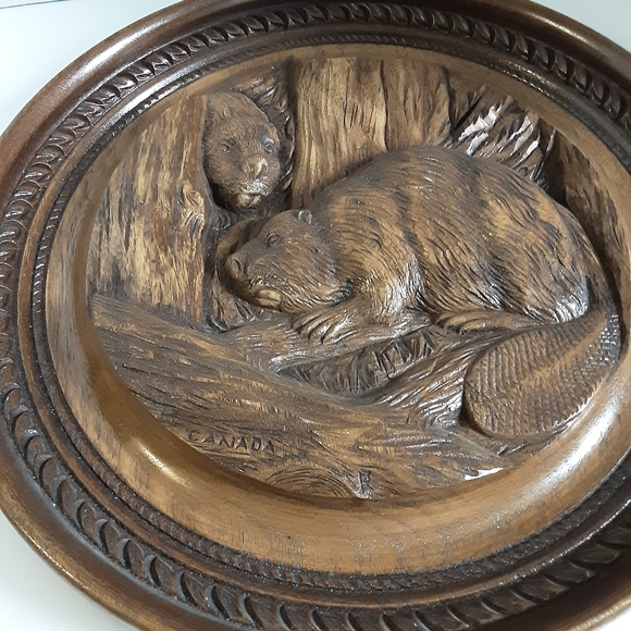 Large Rustic Beaver Plaque 14.5" Faux Wood Wall Decor Vintage Cabin Cottage Camp - Picture 6 of 12